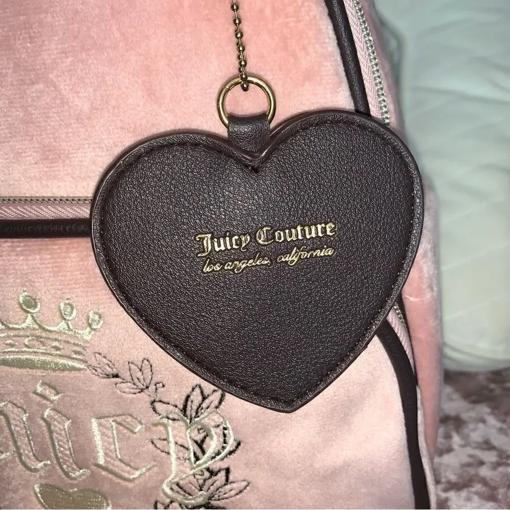 Pink Velour Heritage Juicy Couture backpack bookbag